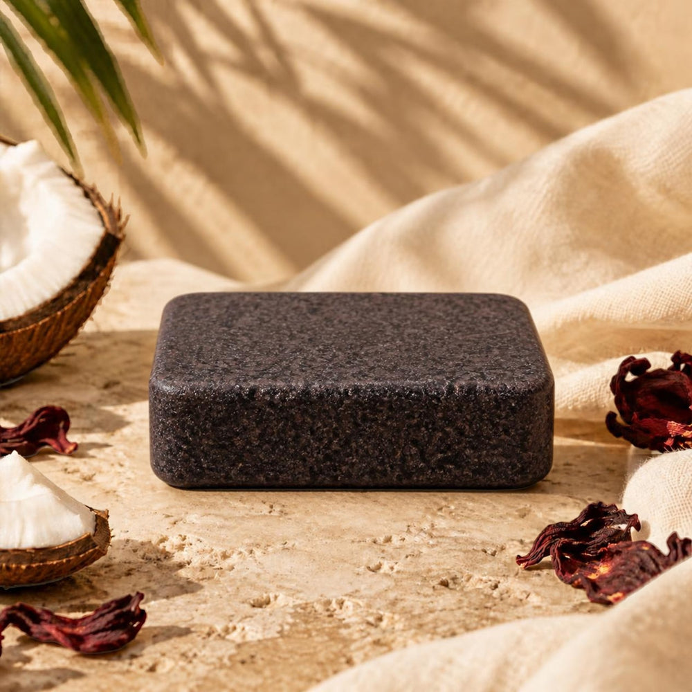 Unwrapped Coconut & Hibiscus body scrub soap bar